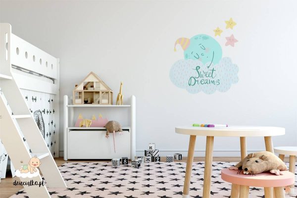 sleepyhead on a cloud - wall sticker for child’s room