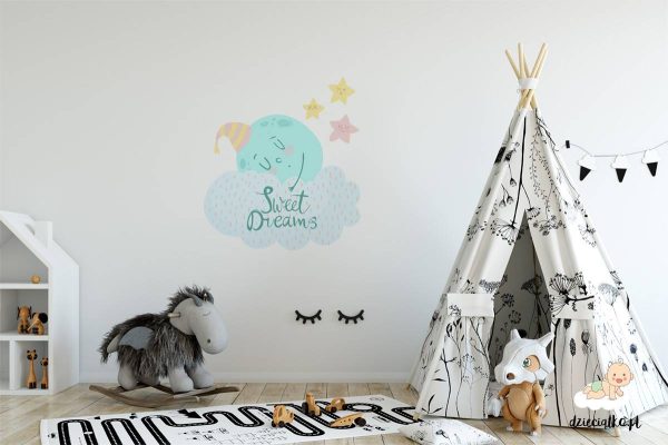 sleepyhead on a cloud - wall sticker for child’s room