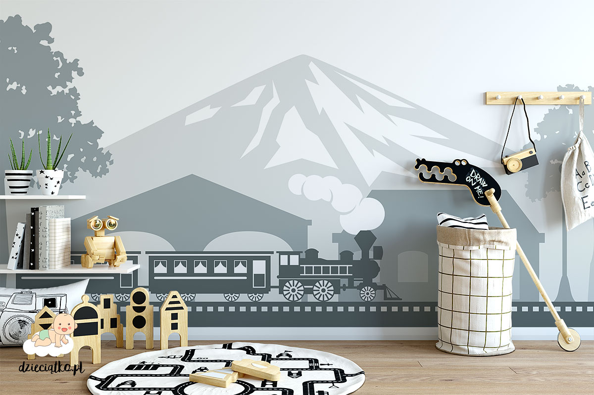 Wall mural “By train to the mountains”