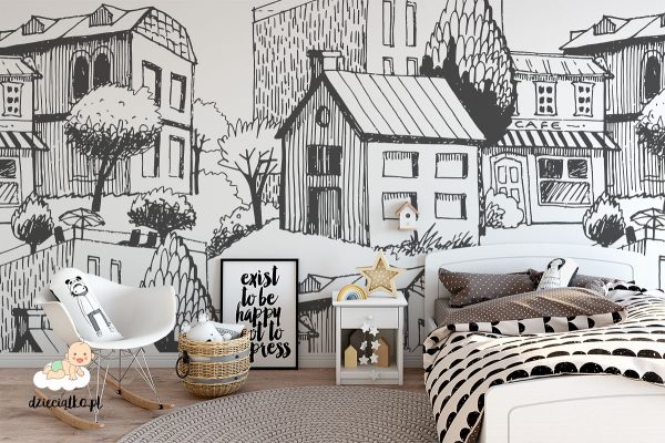 small cafes - children’s wall mural