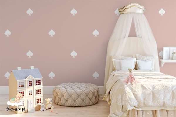 white spades - wall stickers for child’s room