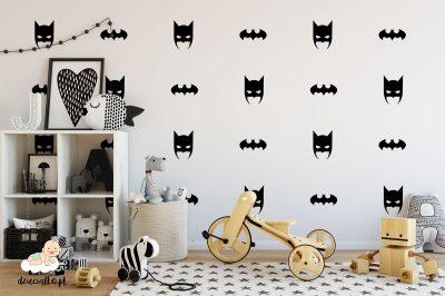 black batman symbol and mask - wall stickers for child’s room