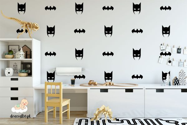 black batman symbol and mask - wall stickers for child’s room