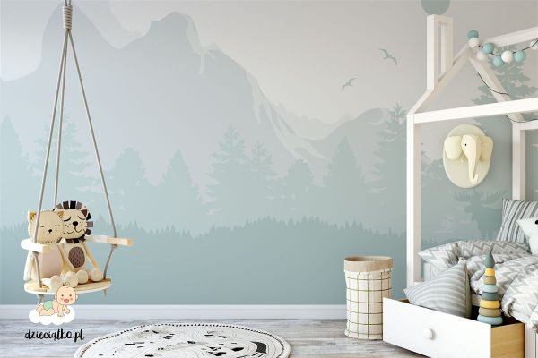 gentle mountain landscape - children’s wall mural