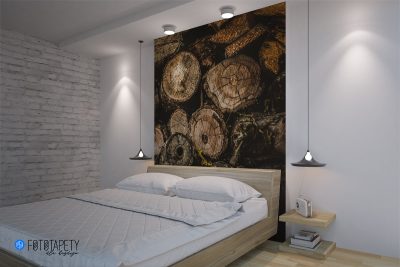 s pile of wooden logs in close-up - wall mural