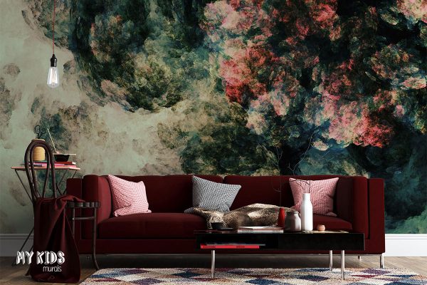 floral abstraction - wall mural