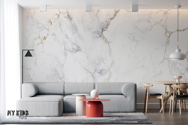 subdued marble - wall mural