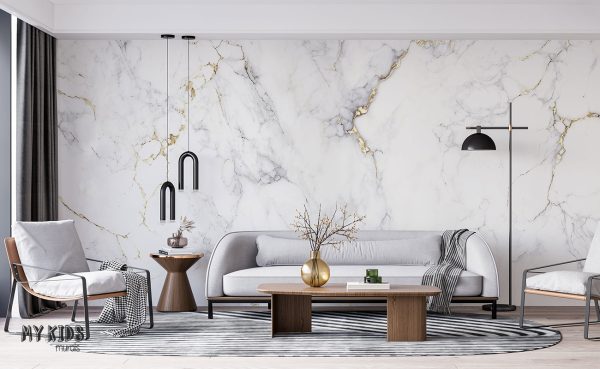 subdued marble - wall mural