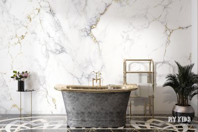 subdued marble - wall mural