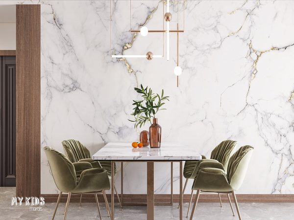 subdued marble - wall mural