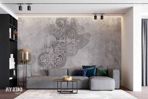 ornament on decorative plaster - wall mural